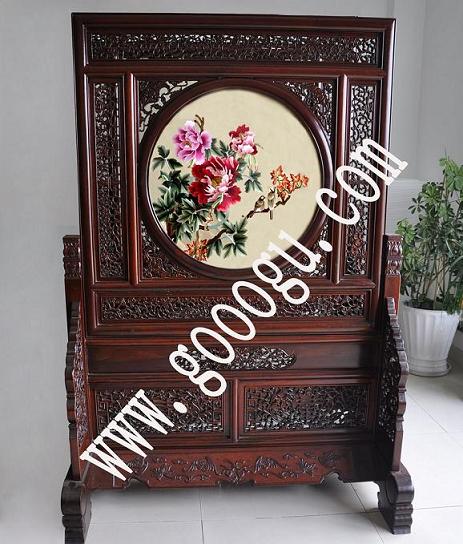 榮華富貴牡丹，居家玄關(guān)，雙面繡擺件，蘇州刺繡